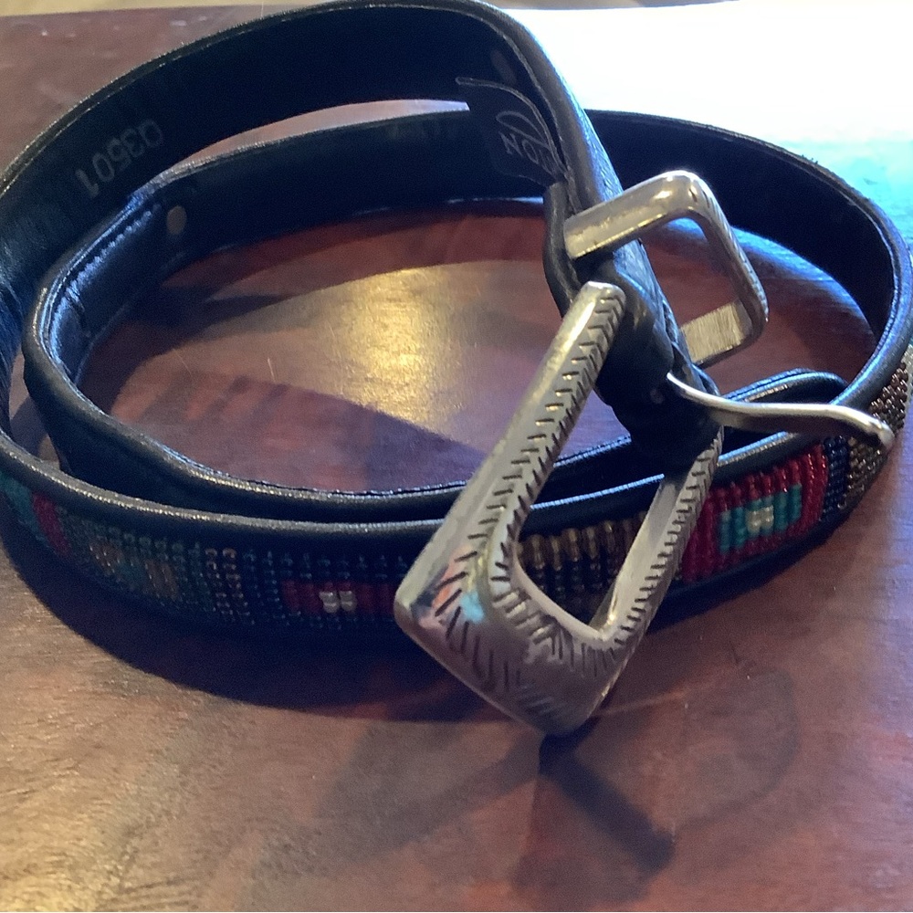 RODEO Brighton Beaded Belt SZ S Skinny Southwestern Festival